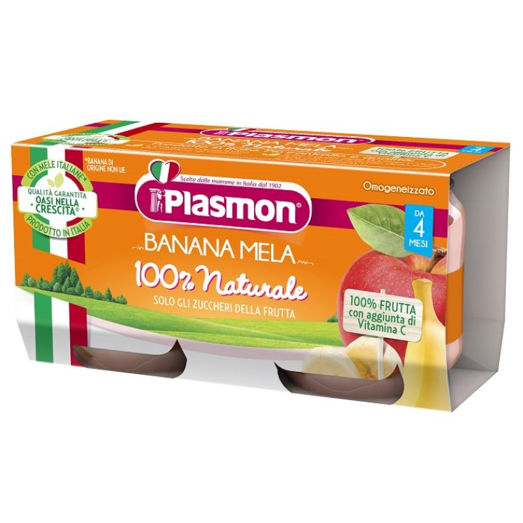 PLASMON OMOG BANANA MELA 2X80G