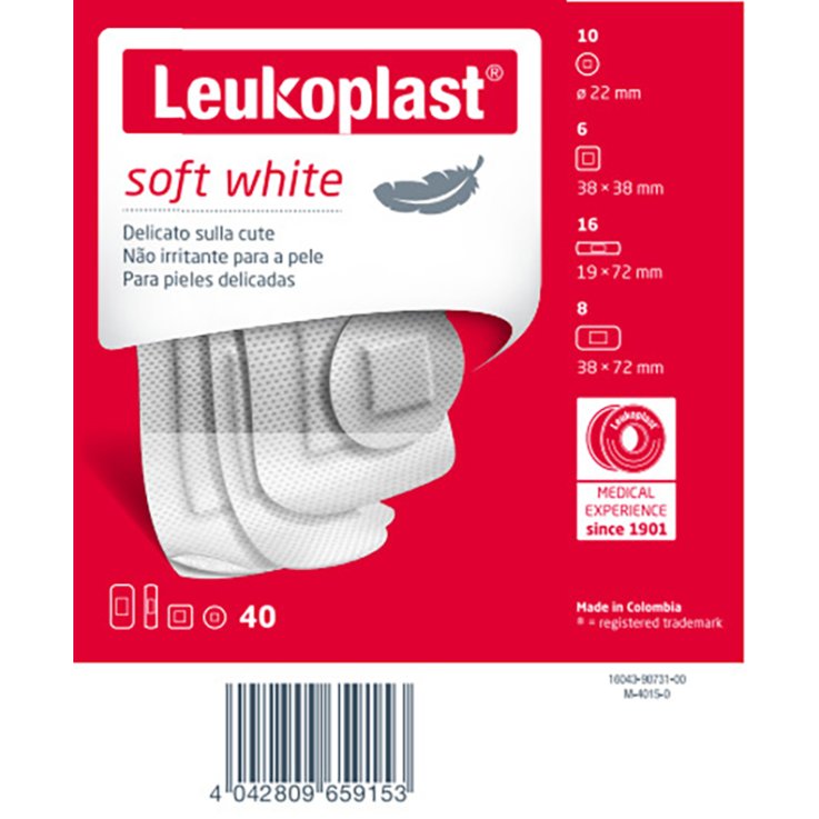 LEUKOPLAST SOFT WHITE 40PZ ASS