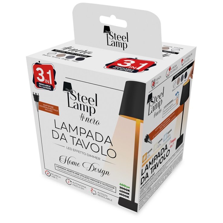 THE STEEL LAMP 3IN1 NERO