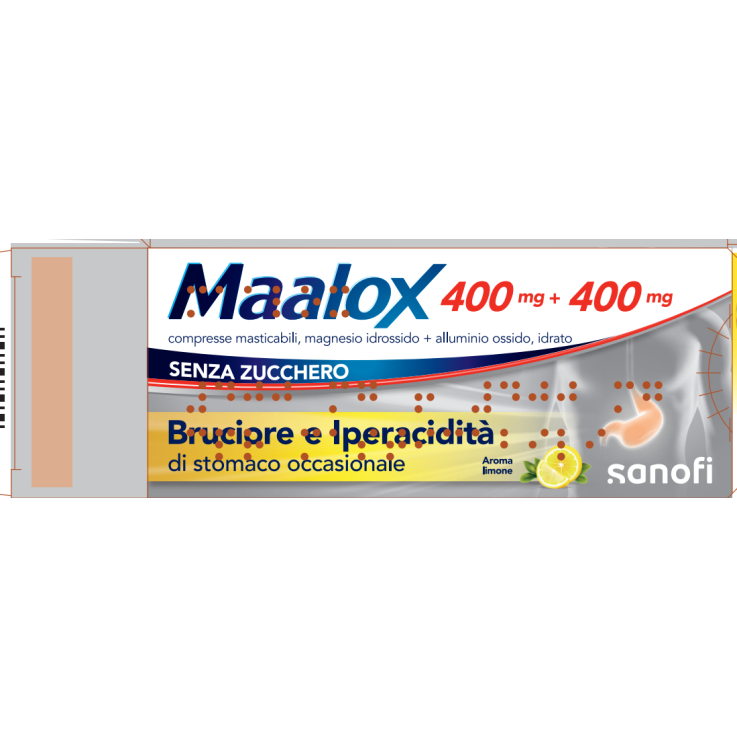 MAALOX*S/Z 30CPR LIMO400+400MG